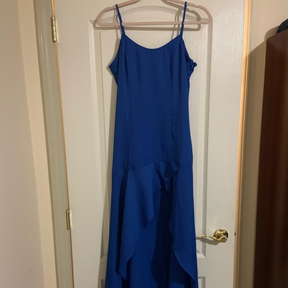 Medium Cobalt Blue Ruffled High-Low Dress from Lulus - Picture 2 of 9